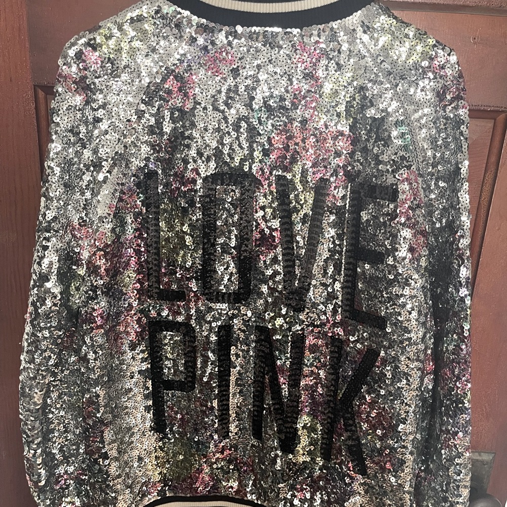 Victoria's Secret Pink Limited Edition 2013 Bling Sequin Varsity Jacket